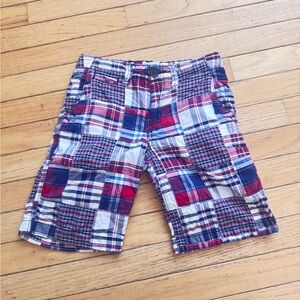 The Children's Place Red and Blue Plaid Shorts
